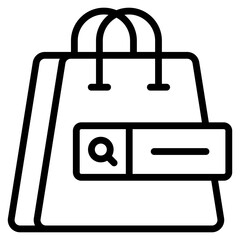 Fototapeta premium A trendy design icon of search shopping