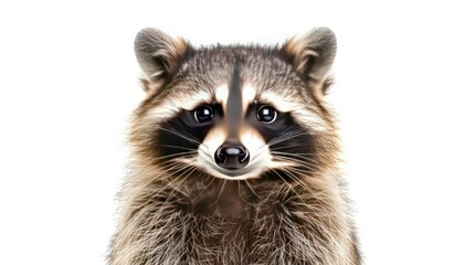 Obraz premium A raccoon sitting on isolated white background.