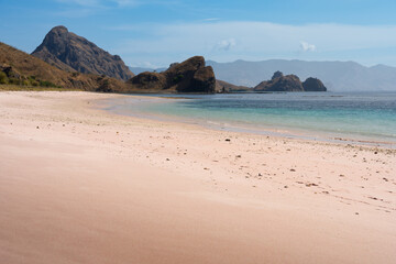 Pink beach in Komodo National Park, Indonesia