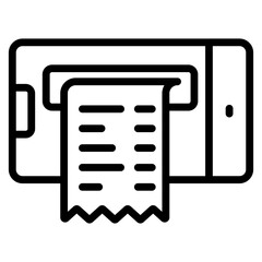 Creative design icon of mobile bill

