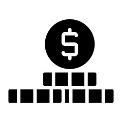 An icon design of dollar coin


