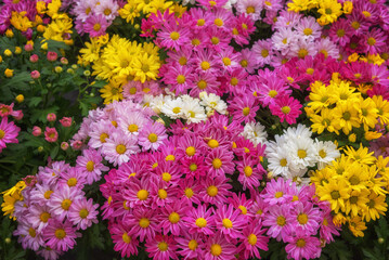 Chrysanthemum indicum Trio. Flowers for cuttings, rock gardens, conservatories