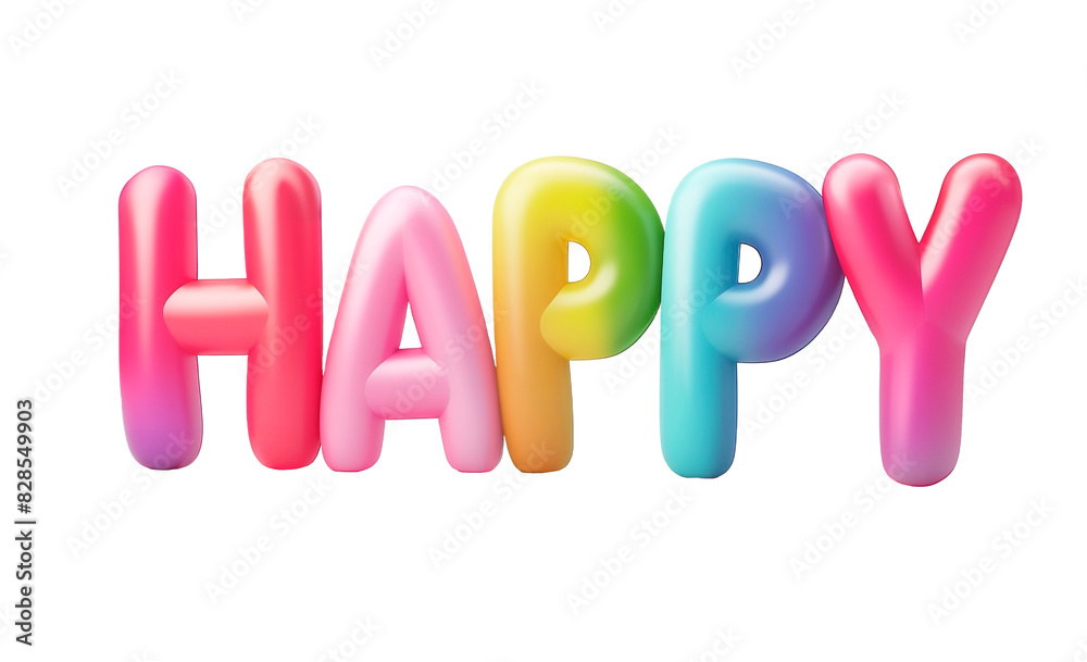 Fototapete ai generated photo with inflatable multicolored letters 