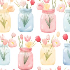 pattern with tulips