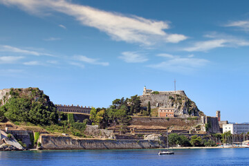 Obraz premium Old fortress Corfu Kerkyra town Greece