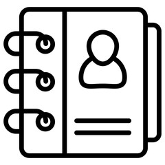 Premium download icon of contact book

