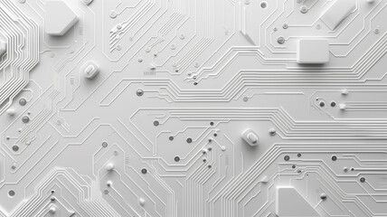 White Abstract Circuit Board wallpaper