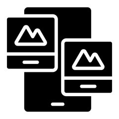 Mobile photo icon, editable vector 

