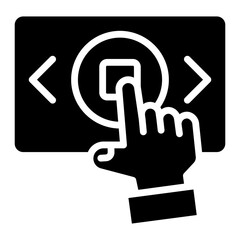 Fototapeta premium Conceptual solid design icon of interaction