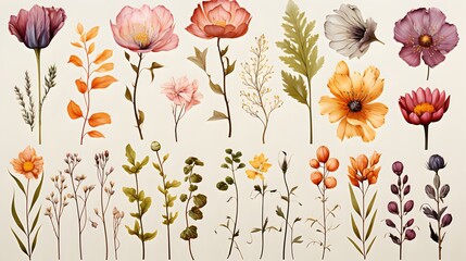Flower watercolor clipart
