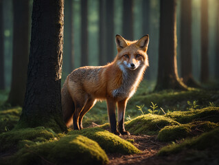 red fox in the woods
