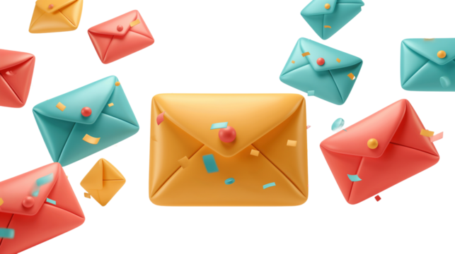 3D Envelope, 3d mail. icon. Email notification. 3d realistic vector, Envelope Message 3d Icon