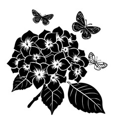 Hydrangea silhouette, Hydrangea svg, Hydrangea png, Hydrangea illustration, Hydrangea, silhouette flower, floral svg, herb svg, flower illustration, flower, floral, vector, nature, illustration, sprin