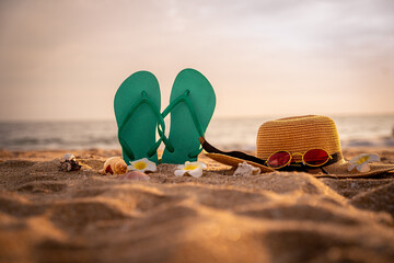 Beach summer lifestyle background,  beach vaccation photo