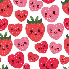 cute pattern with strawberries
