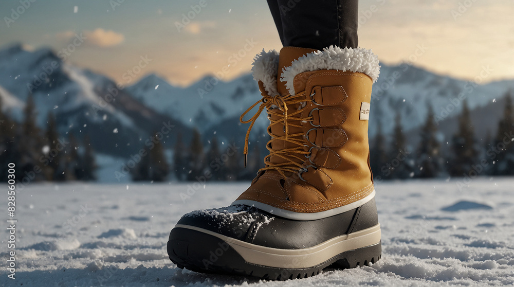 Wall mural snow boot new design