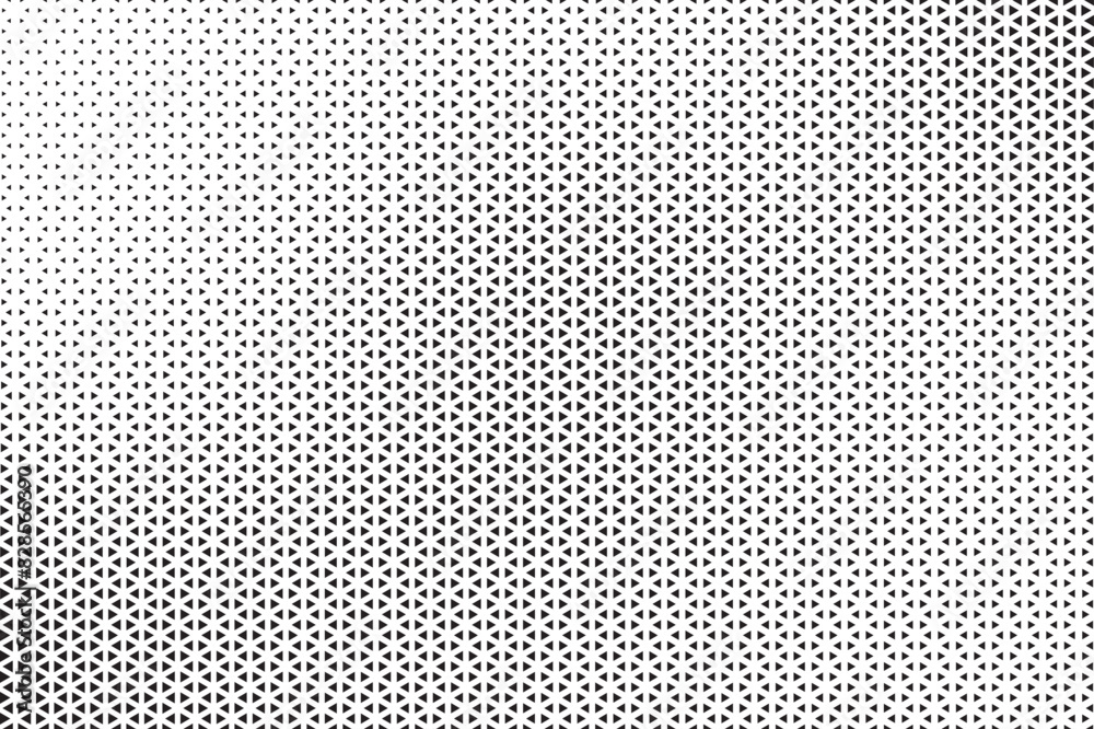 Poster abstract triangle halftone background. triangle vector abstract geometric background. Halftone triangular retro 80s pattern. Minimal style retro dynamic wallpaper.