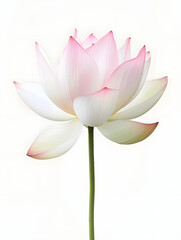 The image shows a beautiful flower with pinkish-white petals