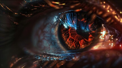 A detailed view of a person's eye. Suitable for medical or beauty concepts