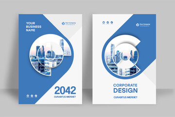 City Background Business Book Cover Design Template