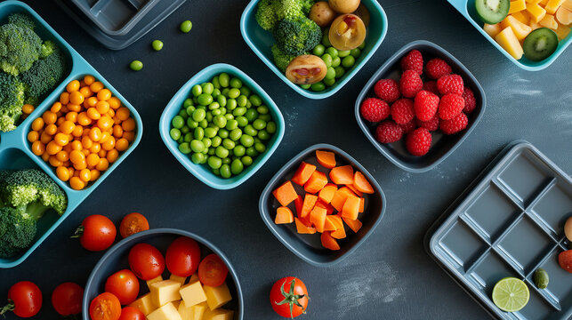 Healthy meals specifically designed for children delivered to a family's home. Dynamic and dramatic composition, with cope space