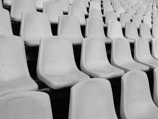 rows of seats in a stadium
