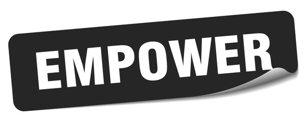 Obraz premium empower sticker. empower label