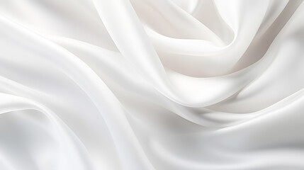 Obraz premium White silk fabric smooth satin texture very delicate. A very lightweight viscose fabric with rich drapery and a smooth texture with a subtle matte sheen. background texture, pattern.