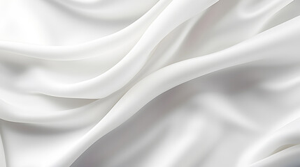 Naklejka premium White silk fabric smooth satin texture very delicate. A very lightweight viscose fabric with rich drapery and a smooth texture with a subtle matte sheen. background texture, pattern.