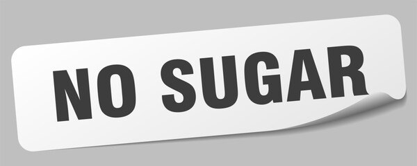 no sugar sticker. no sugar label