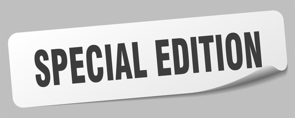 special edition sticker. special edition label