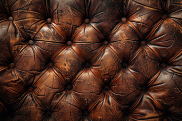 Close-up of weathered vintage leather texture with distressed details