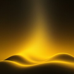 Glowing yellow black grainy gradient background