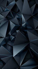 Fototapeta premium High-tech dark background with triangular blocks and geometric patterns