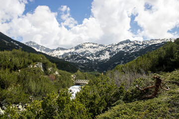 landscape with a river and mountains