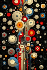 Elegant Abstract Circle Design on Black Background