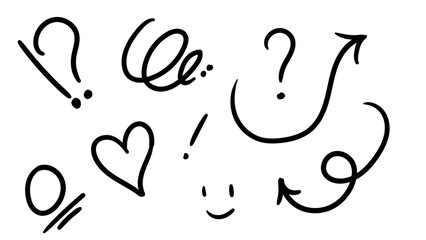 set of doodle arrow and graphic element
