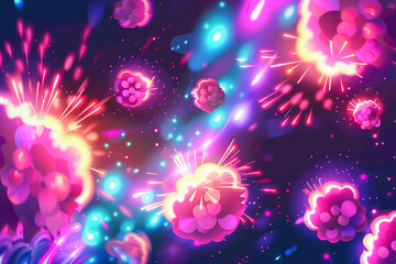 game background blast effect cartoon glow effect background