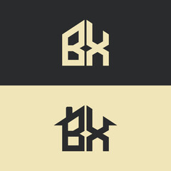 modern letter house and home logo design