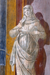 Fototapeta premium Saint Anne, altar of the Immaculate Conception in the Church of All Saints in Sesvete, Croatia