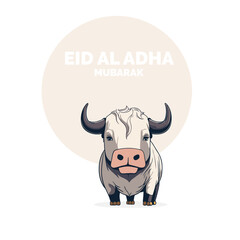 Eid Al Adha Mubarak Islamic Celebration Muslim Community event, Eid Greeting Card Cute Illustration