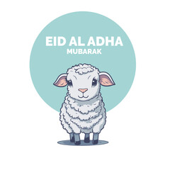 Eid Al Adha Mubarak Islamic Celebration Muslim Community event, Eid Greeting Card Cute Illustration