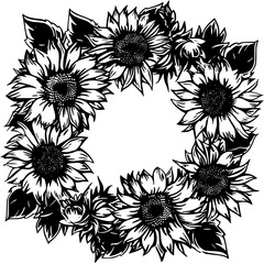 sunflower silhouette, sunflower svg, sunflower png, sunflower illustration, sunflower , silhouette flower, floral svg, herb svg, flower illustration, flower, floral, vector, nature, illustration