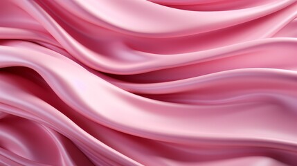 Obraz premium The photo shows opulent pink silk fabric, with soft folds and shiny texture, suitable for elegant backgrounds. High quality photo