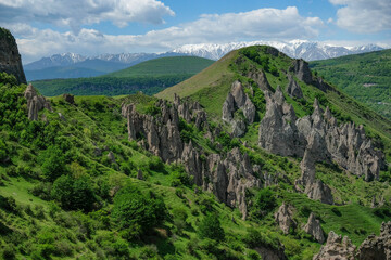 Medieval cave dwellings in Old Goris, Armenia.
