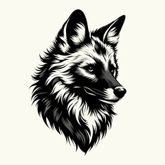 Fototapeta premium Minimalist Graphic Illustration of a Maned Wolf - Detailed Digital Art Featuring Furry Canid Mammal from South American Wildlife
