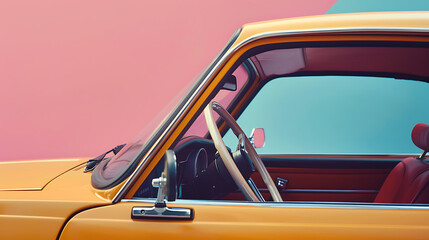 Naklejka premium Steering wheel, a metaphor for controlling the direction of an organization