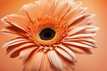 Macro Close-up of orange Flower Petals, Detailed Texture, Soft Gradient Colors, Botanical Photography, High Resolution, Nature Image, Floral Beauty