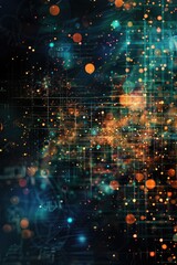 Fototapeta premium digital background ai technology computer technology