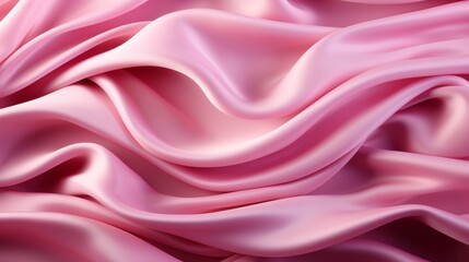 Obraz premium The photo shows opulent pink silk fabric, with soft folds and shiny texture, suitable for elegant backgrounds. High quality photo